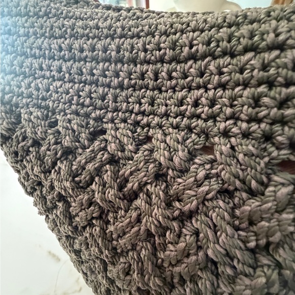 The Sak army green Crochet hobo style bucket Bag - Picture 2 of 11